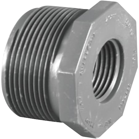 Charlotte Pipe And Foundry 1 In. M.I.P. x 3/4 In. F.I.P. Schedule 80 PVC Bushing PVC 08200 2400HA